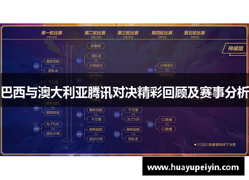 巴西与澳大利亚腾讯对决精彩回顾及赛事分析